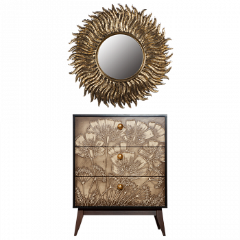 Зеркало BOGACHO 11558 Каштан, цв. к. Айвори Мраморное золото(АСМзл), 77078 Амбер(Бр)