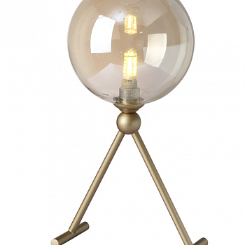 Настольная лампа интерьерная Crystal Lux FRANCISCA LG1 GOLD/COGNAC